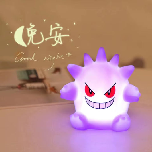 Pokemon Figures Night Light Gengar Model Bedside Lamp Demon Doll Halloween Toy Gift Children Creative Collection Glowing Toys