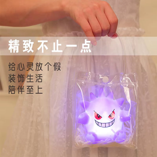 Pokemon Figures Night Light Gengar Model Bedside Lamp Demon Doll Halloween Toy Gift Children Creative Collection Glowing Toys
